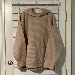 Tan Active Pull Over Hoodie